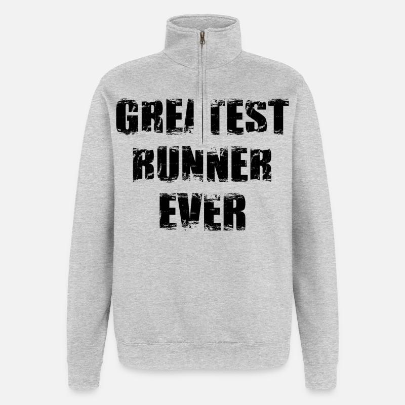 Great runner - Quarter-Zip Sweatshirt - heather grey