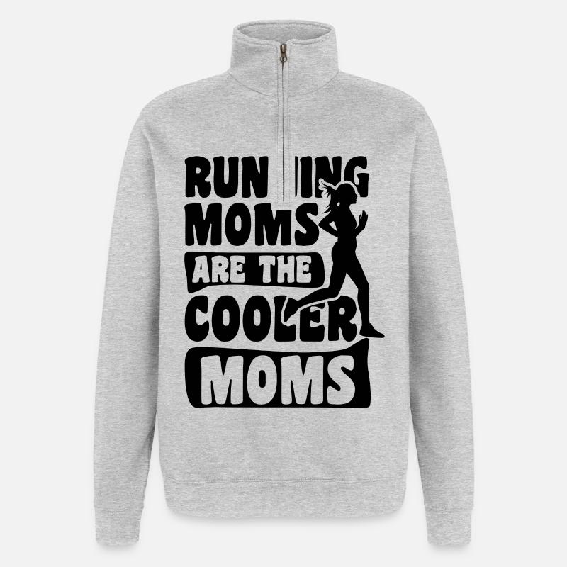 Running Nut - Quarter-Zip Sweatshirt - heather grey