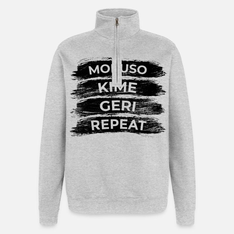 Karate Techniques - Quarter-Zip Sweatshirt - heather grey