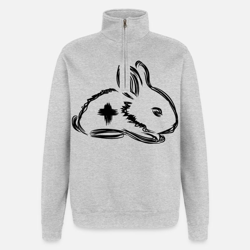 Rabbit First Aid - Quarter-Zip Sweatshirt - heather grey