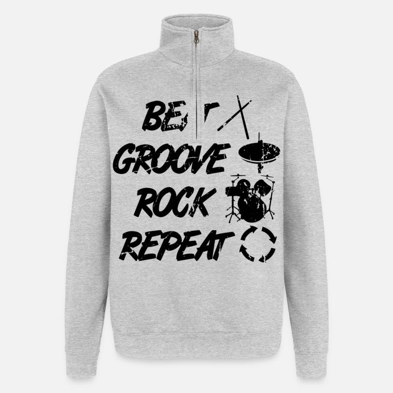 Percussion Techniques - Quarter-Zip Sweatshirt - heather grey
