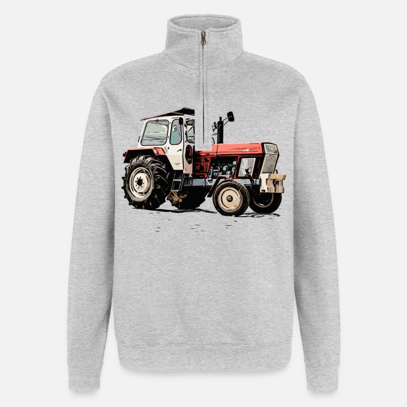 Fortschritt Traktor ZT - Quarter-Zip-Sweatshirt - Grau meliert
