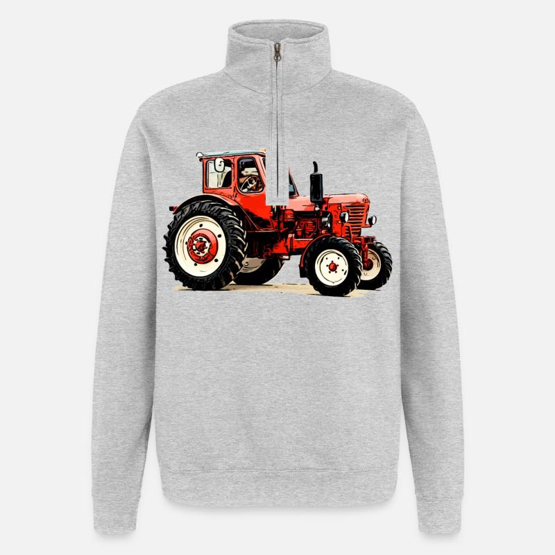 Biélorussie mts 50 - Sweat à zip 1/4 - gris chiné