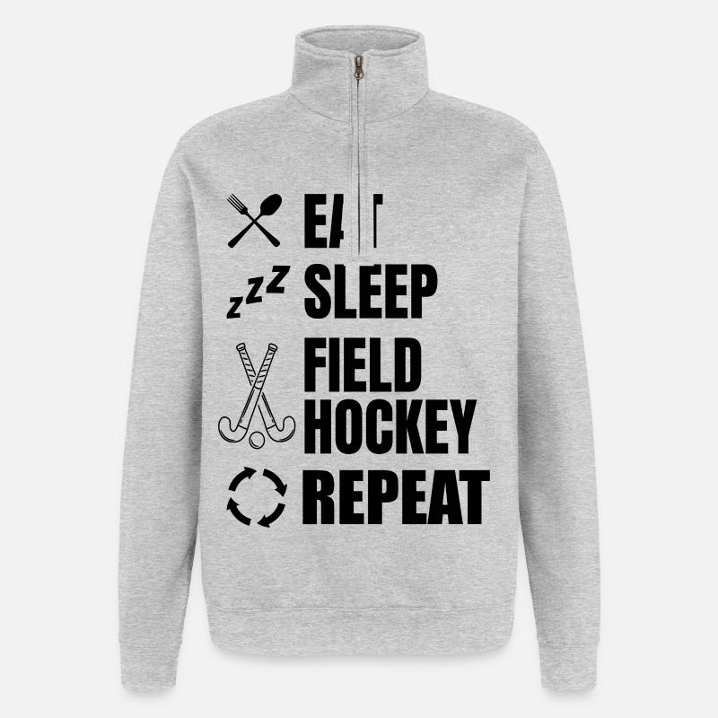 Routine quotidienne du hockey sur gazon - Sweat à zip 1/4 - gris chiné