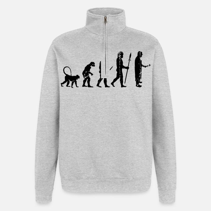 Fleischer Evolution - Quarter-Zip-Sweatshirt - Grau meliert