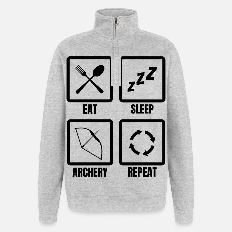 Archer Routine - Quarter-Zip Sweatshirt - heather grey