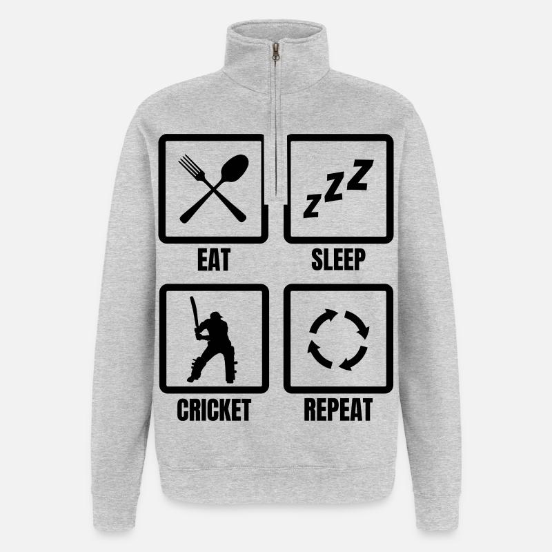 Kricket Routine - Quarter-Zip-Sweatshirt - Grau meliert