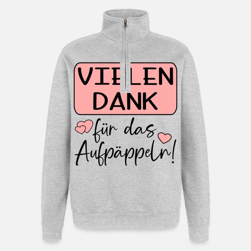 GUTE BESSERUNG - AUFPÄPPELN - Quarter-Zip-Sweatshirt - Grau meliert