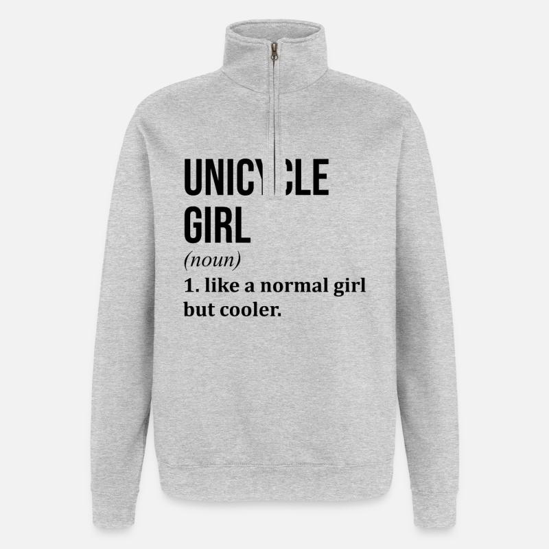 Einrad - Quarter-Zip-Sweatshirt - Grau meliert