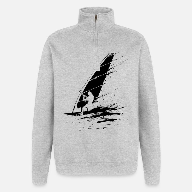 Windsurfer - Quarter-Zip-Sweatshirt - Grau meliert