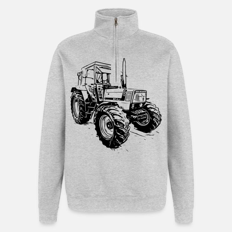Frontlader - Quarter-Zip-Sweatshirt - Grau meliert