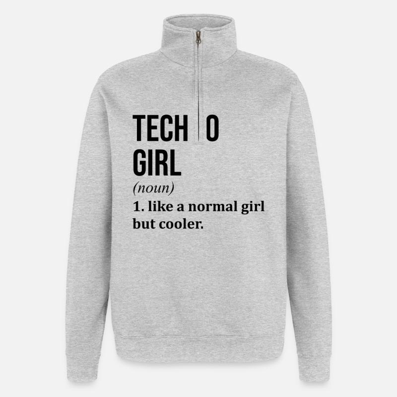 Techno - Quarter-Zip Sweatshirt - heather grey