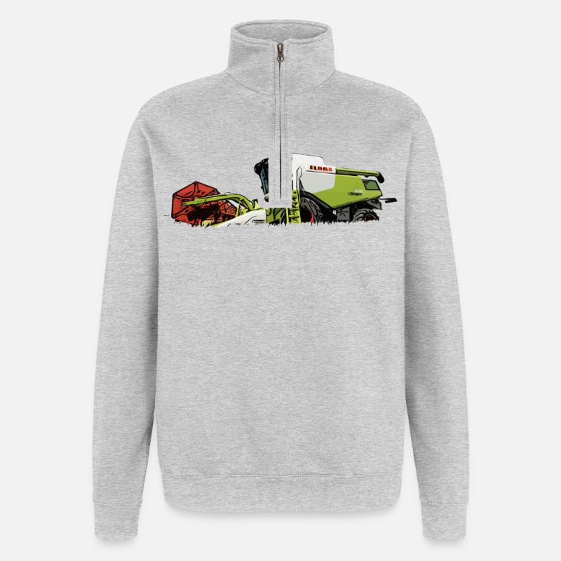 Moissonneuse-batteuse 630 - Sweat à zip 1/4 - gris chiné