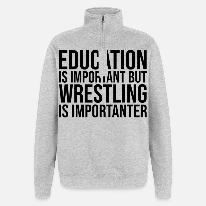Ringen - Quarter-Zip-Sweatshirt - Grau meliert