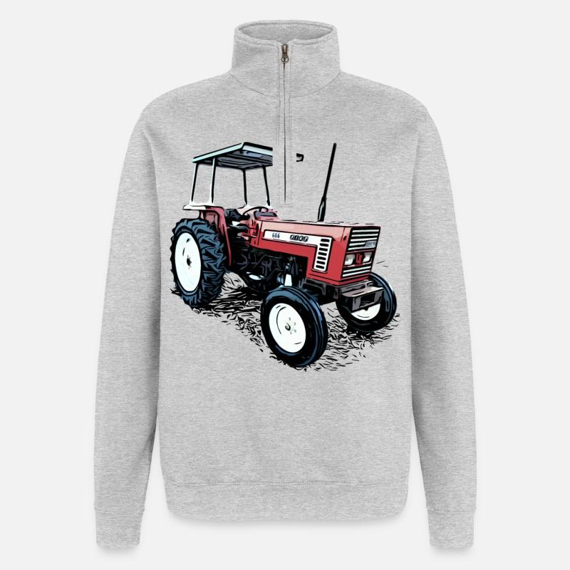 Traktor 666 - Quarter-Zip-Sweatshirt - Grau meliert