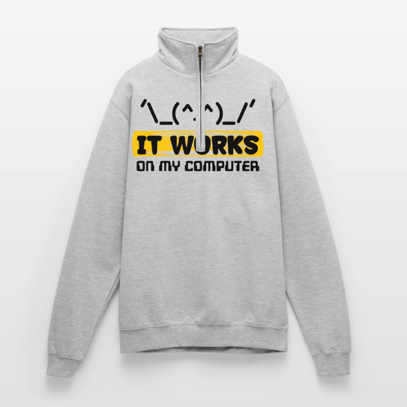 Coden Scripting Computer Geek Developer Statement Quarter-Zip Sweatshirt