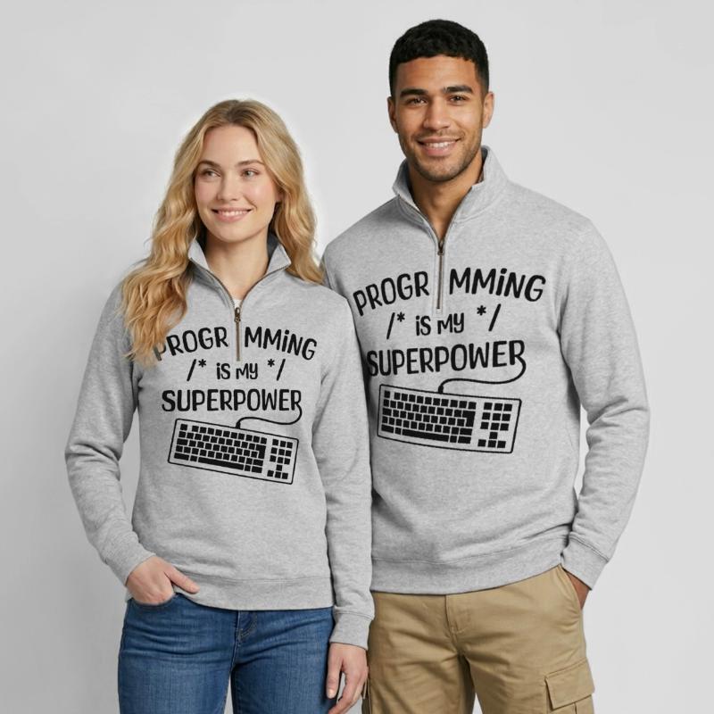 Computerfreak Statement Developer Programmierer Quarter-Zip-Sweatshirt