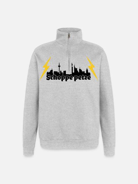 Schoppe petze ffm skyline - Quarter-Zip-Sweatshirt - Grau meliert