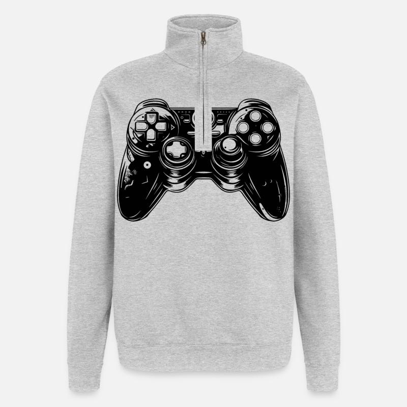 Game Controllers - Quarter-Zip Sweatshirt - heather grey