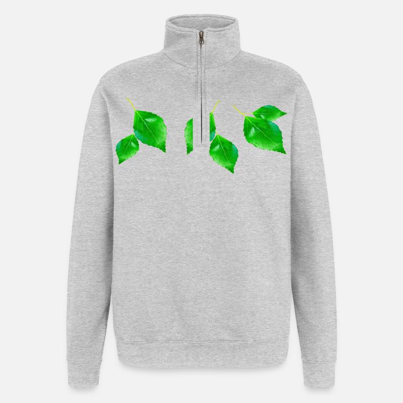 BIRCH || - Quarter-Zip Sweatshirt - heather grey