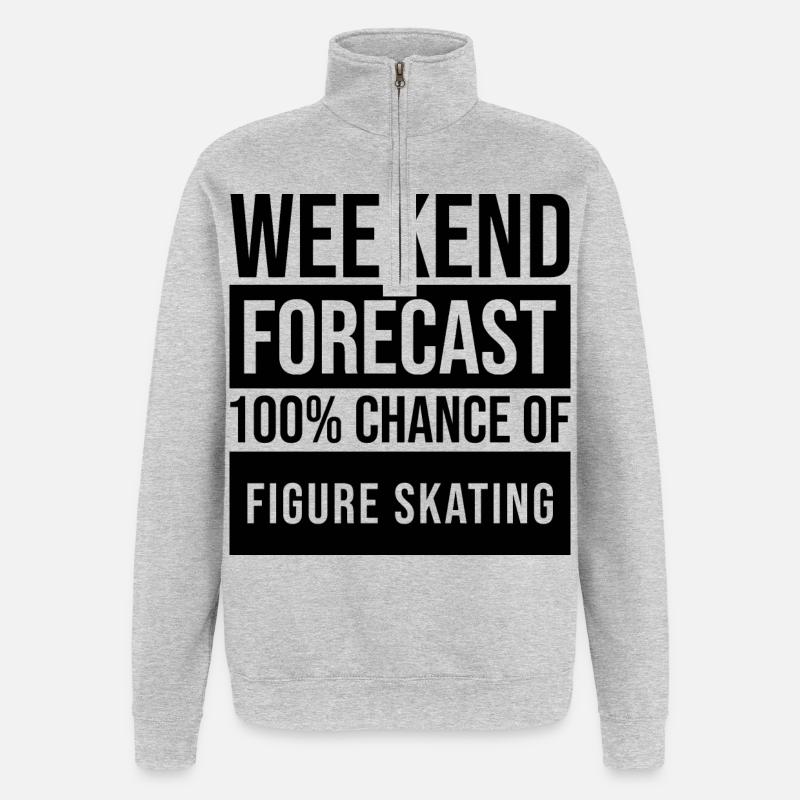Eiskunstlauf - Quarter-Zip-Sweatshirt - Grau meliert