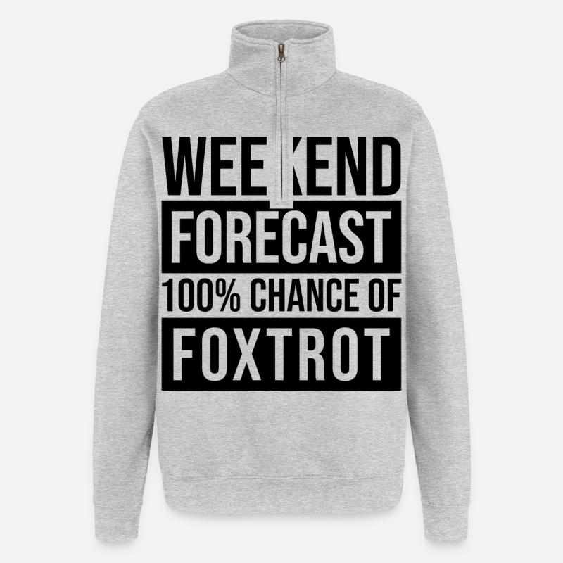 Fox-trot - Sweat à zip 1/4 - gris chiné