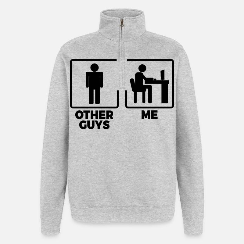 Other programmers and me - Quarter-Zip Sweatshirt - heather grey