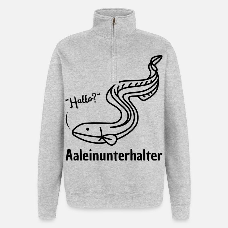 Aaleinunterhalter - Quarter-Zip-Sweatshirt - Grau meliert