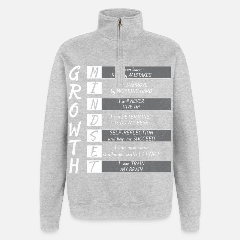 WACHSTUM MINIMUM - Quarter-Zip-Sweatshirt - Grau meliert