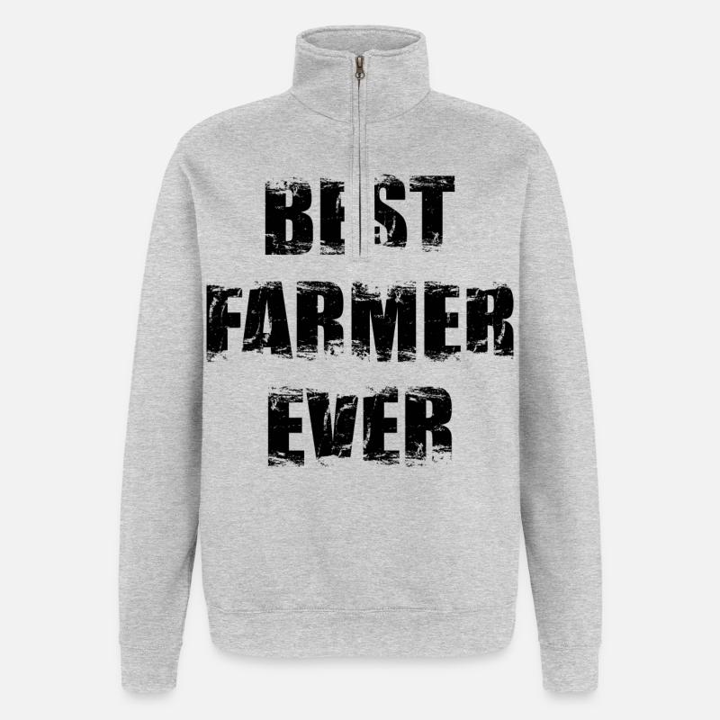 Bester Bauer - Quarter-Zip-Sweatshirt - Grau meliert