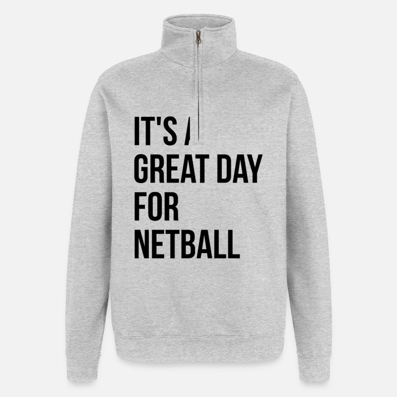 Netball - Sweat à zip 1/4 - gris chiné