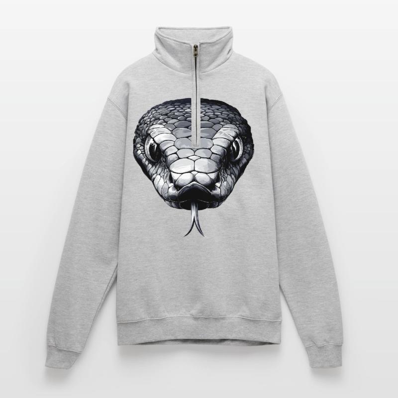 Serpent Python Cobra Mamba Serpent à sonnettes Serpent Sweat à zip 1/4