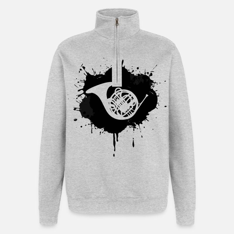 Bugle - Quarter-Zip Sweatshirt - heather grey