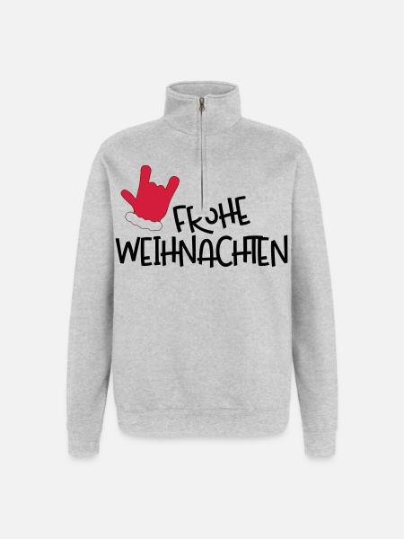 Merry Christmas - Quarter-Zip Sweatshirt - heather grey