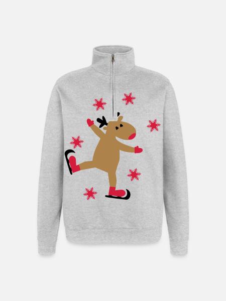 Great sticker for Christmas - Quarter-Zip Sweatshirt - heather grey