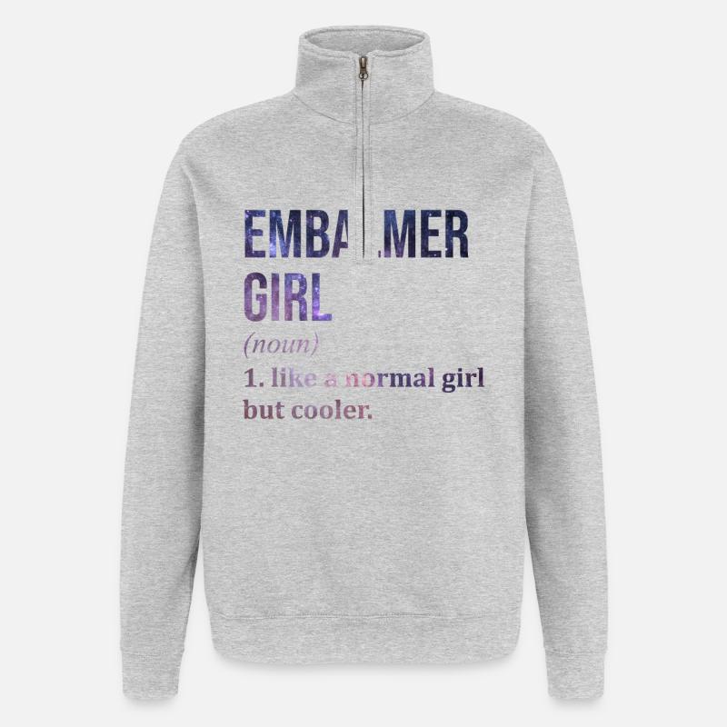 Einbalsamierer - Quarter-Zip-Sweatshirt - Grau meliert