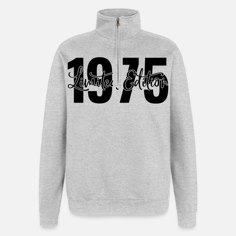 Edition limitée 1975 - Sweat à zip 1/4 - gris chiné