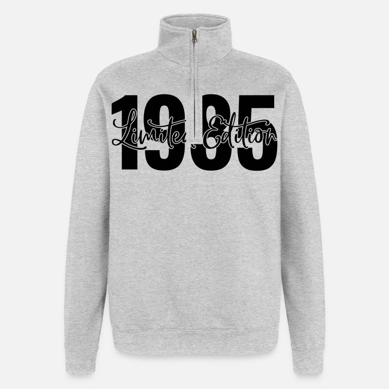 Edition limitée 1985 - Sweat à zip 1/4 - gris chiné
