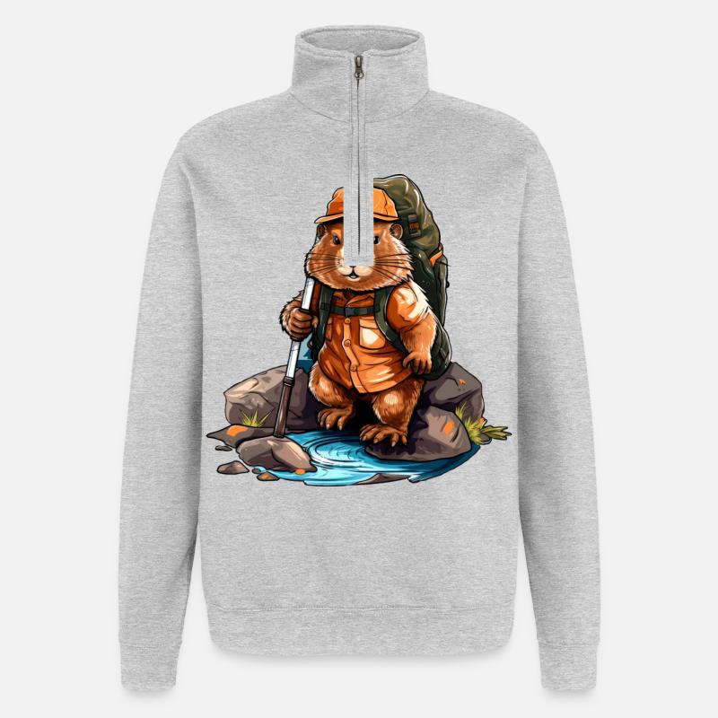 Castor Randonnée / Alpiniste Castor - Sweat à zip 1/4 - gris chiné