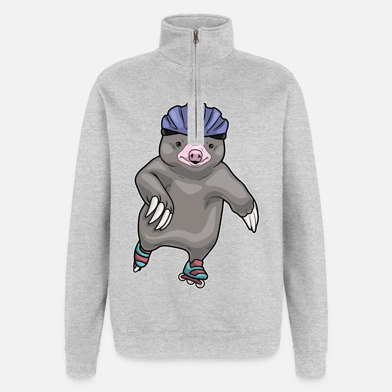 Maulwurf Inline skating Inline skates - Quarter-Zip-Sweatshirt - Grau meliert