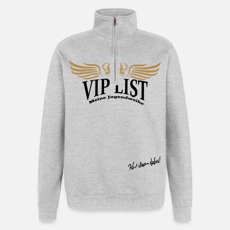 Jugendweihe Gästebuch - Jugendweihe 2026 - Quarter-Zip-Sweatshirt - Grau meliert