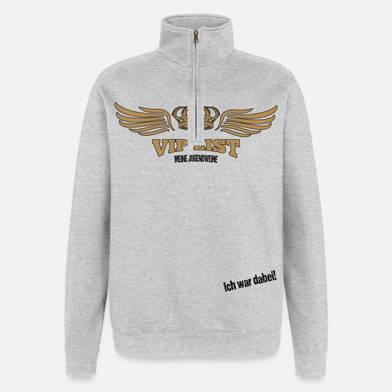 Jugendweihe Gästebuch - Jugendweihe 2026 - Quarter-Zip-Sweatshirt - Grau meliert