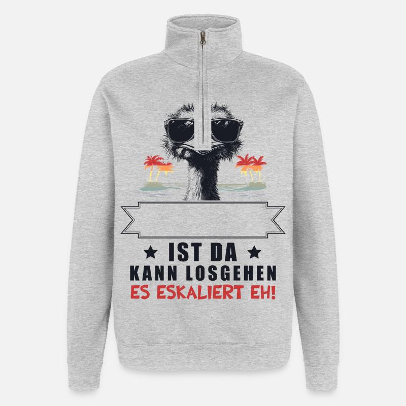 It's escalating anyway! Strauss Customizable Name - Quarter-Zip Sweatshirt - heather grey