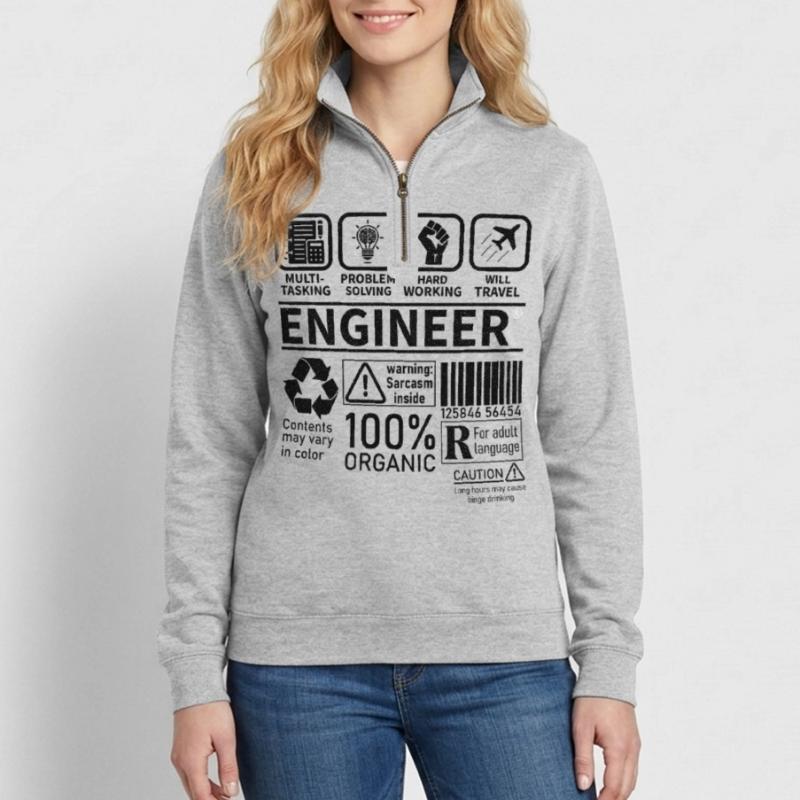engineer multi tasking problem solving working Quarter-Zip-Sweatshirt