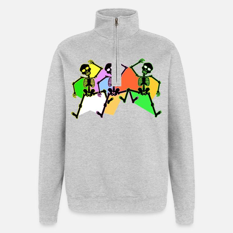 Danse - Sweat à zip 1/4 - gris chiné