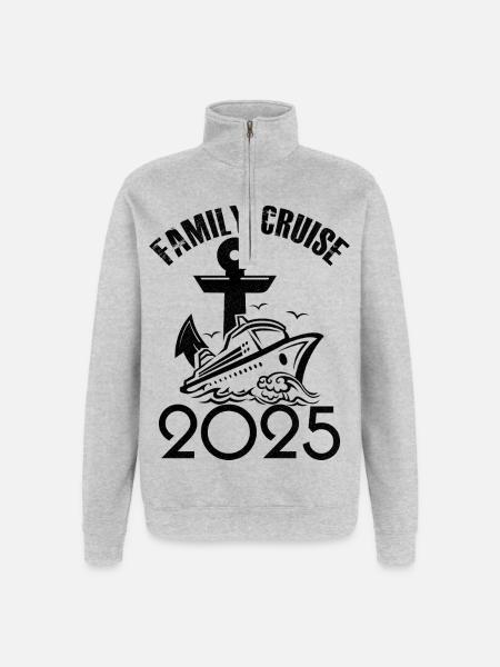Family cruise 2025 - Quarter-Zip Sweatshirt - heather grey