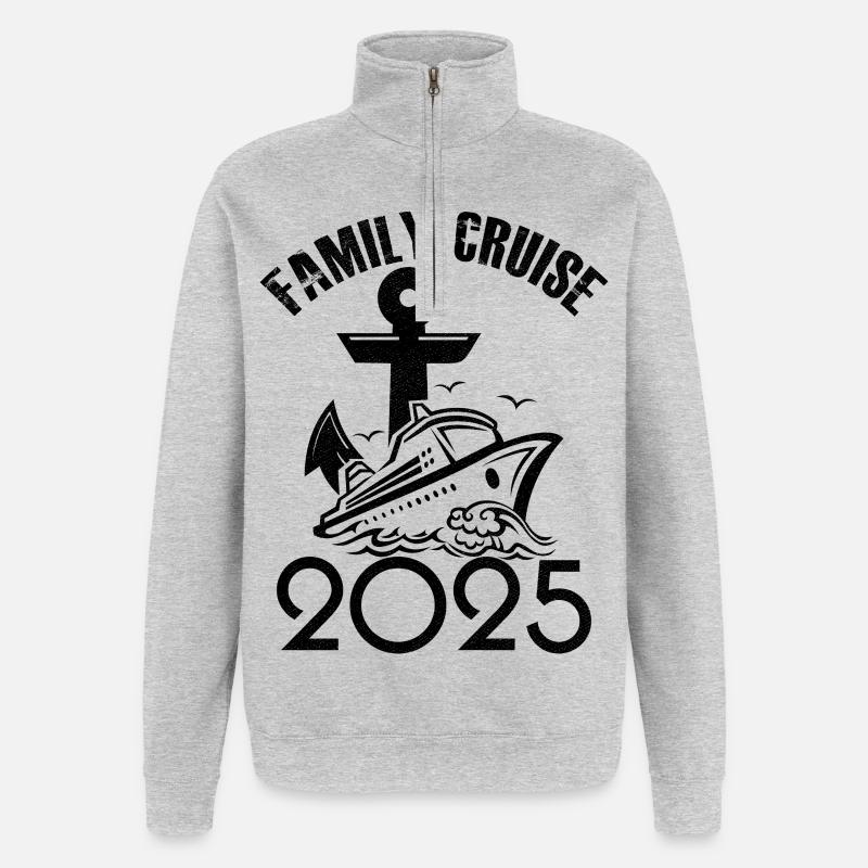 Croisière famille 2025 - Sweat à zip 1/4 - gris chiné