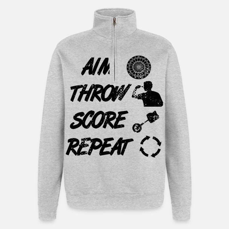 Darts Schedule - Quarter-Zip Sweatshirt - heather grey