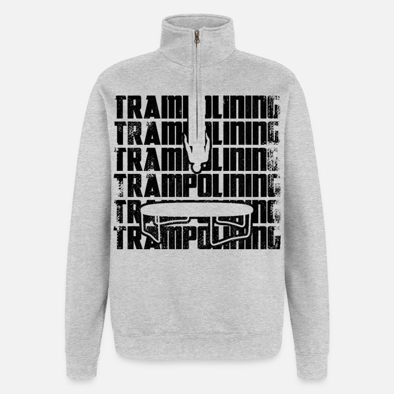 Trampoline operator - Quarter-Zip Sweatshirt - heather grey