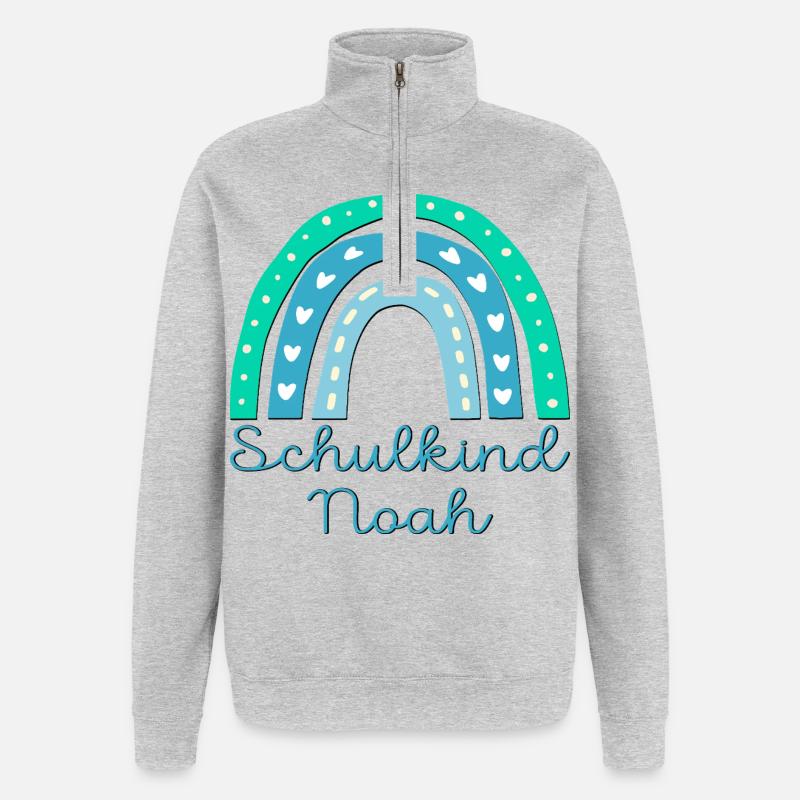 SCHULANFANG SCHULKIND NOAH - Quarter-Zip-Sweatshirt - Grau meliert